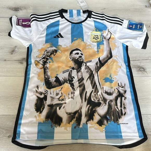 Adidas 2023 ARGENTINA AHAFIN WORLD CUP CHAMPIONS EDITION CONCEPT JERSEY MENS NWT - Picture 5 of 5
